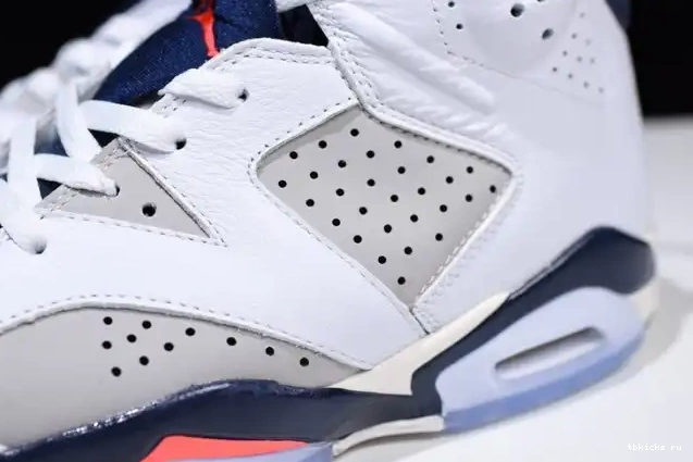 Cheap TB Jordan Tinker 6 White 384664-104 23-Neutral Infrared Air Retro Grey-Sail 0521